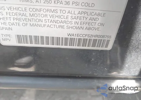 2017 Audi Q3 2.0T Premium z USA, uszkodzony, nr VIN WA1ECCFS2HR008755